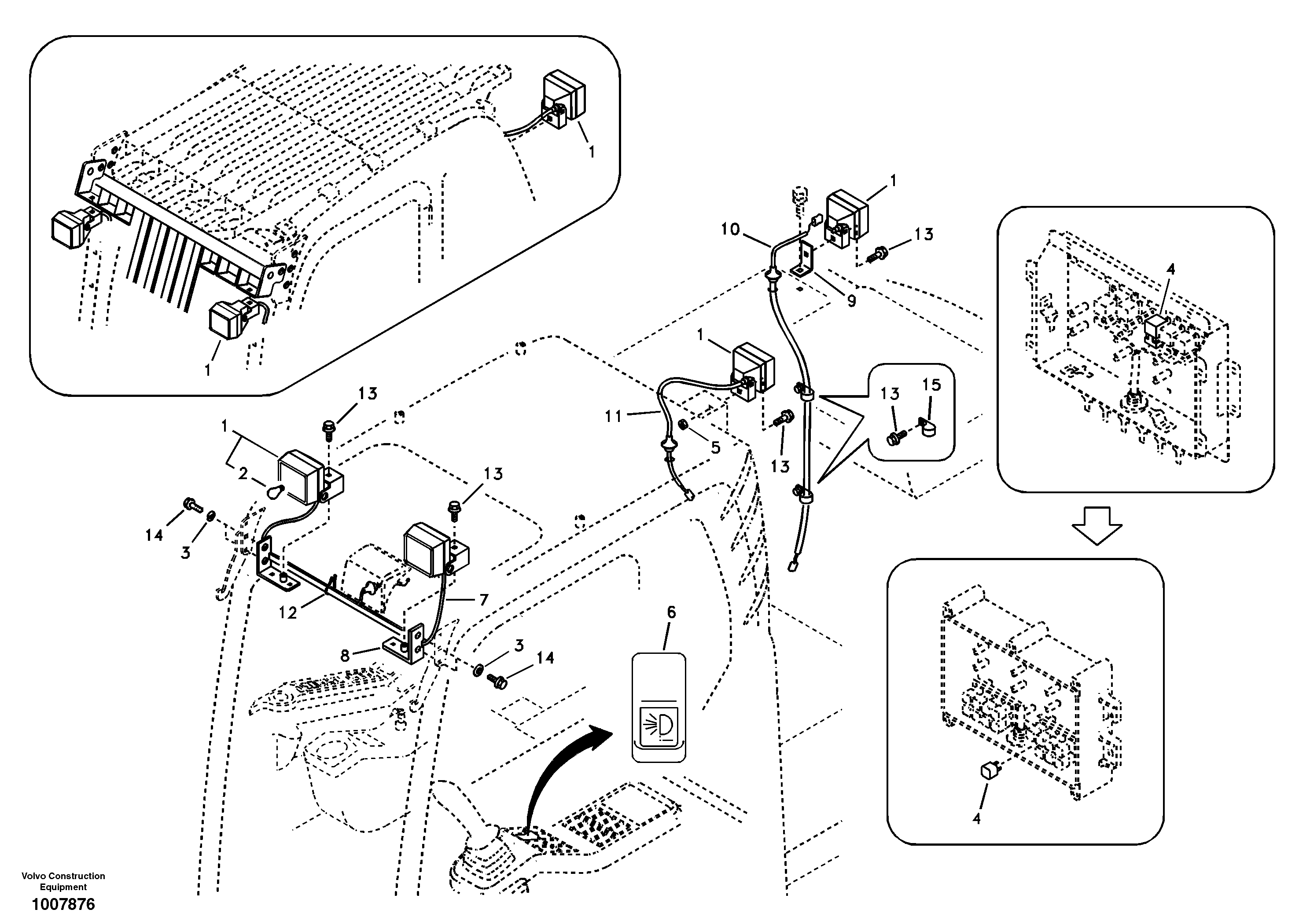 Work lights, extra — volvo parts diagram