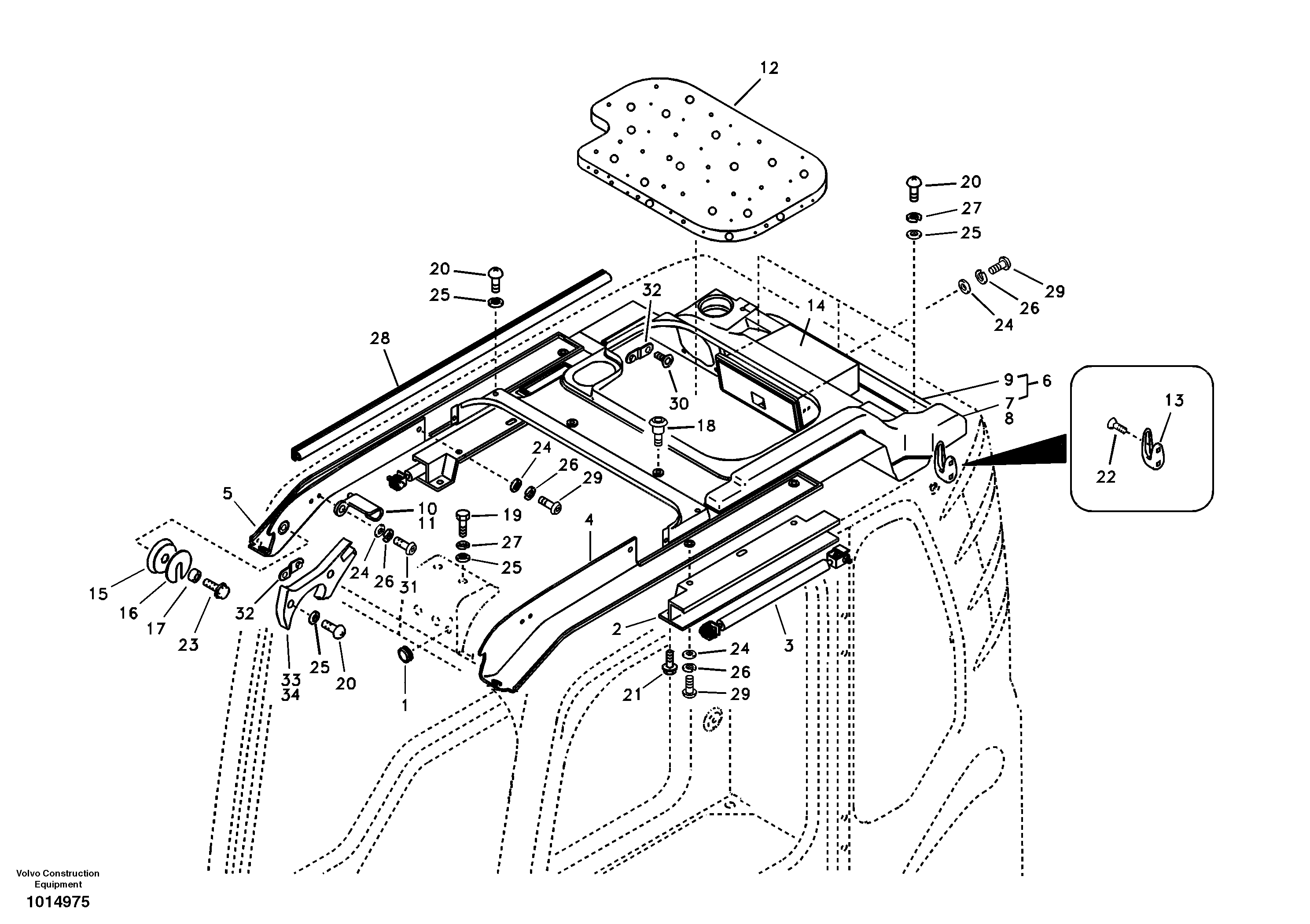 Operator's cab — volvo parts diagram