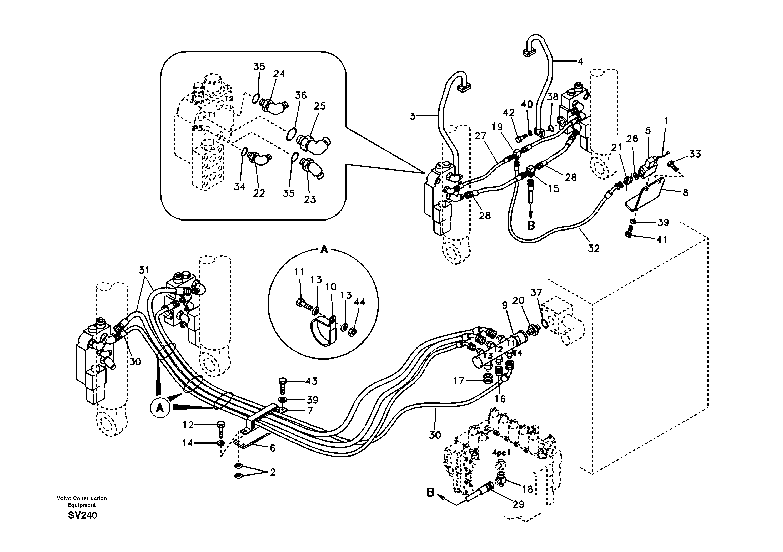 Working hydraulic, boom rupture — volvo parts diagram