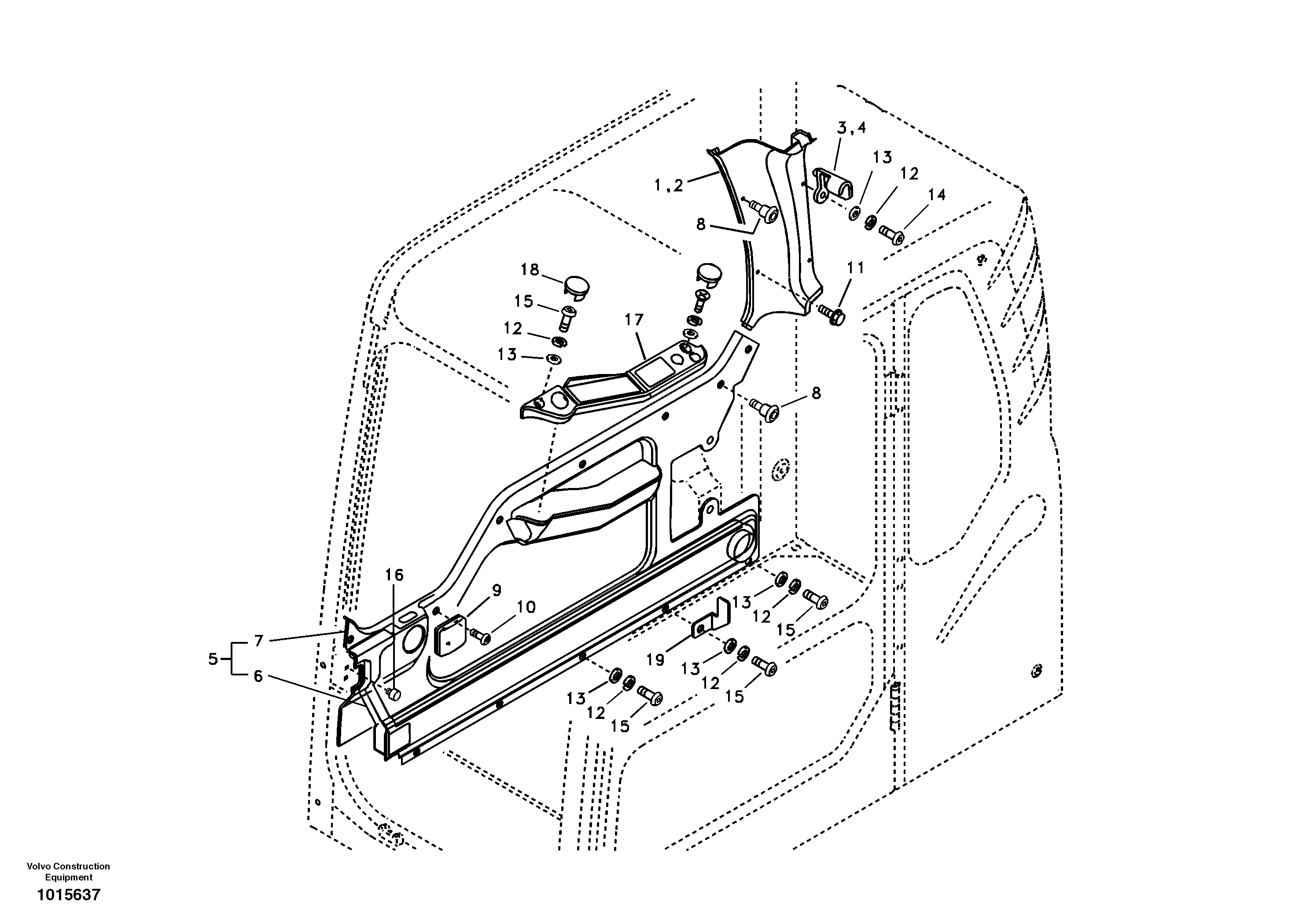 Operator's cab — volvo parts diagram