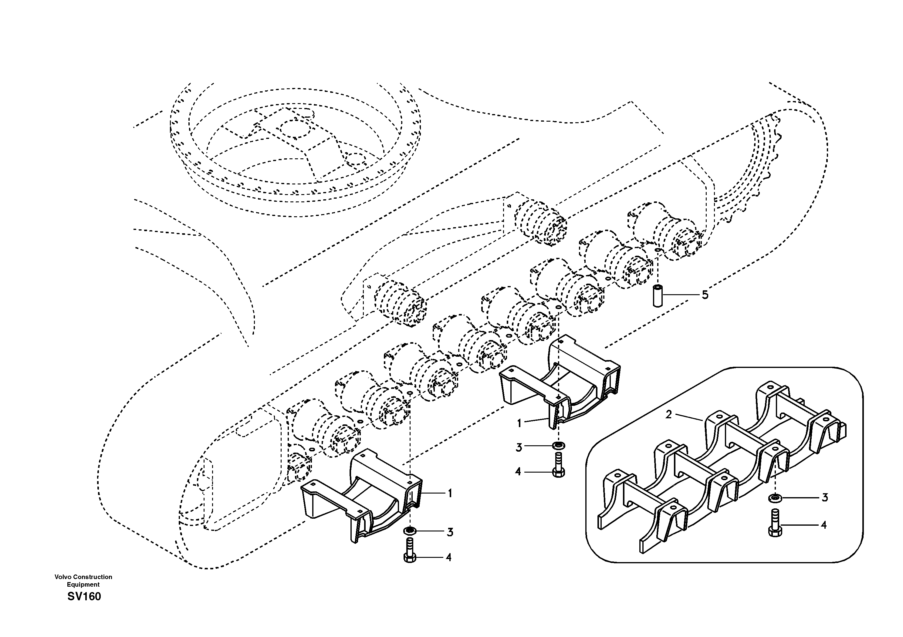 Undercarriage, track guards — volvo parts diagram