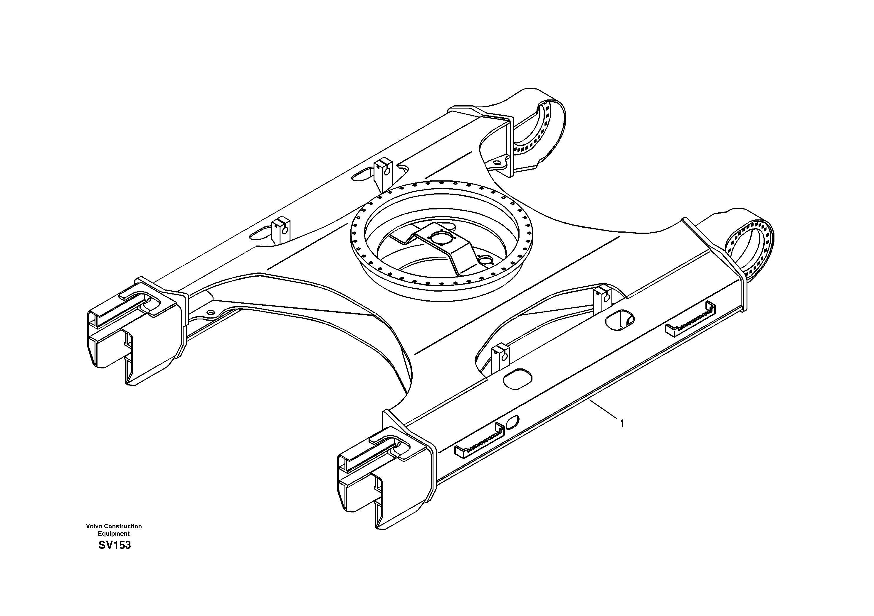 Undercarriage frame — volvo parts diagram