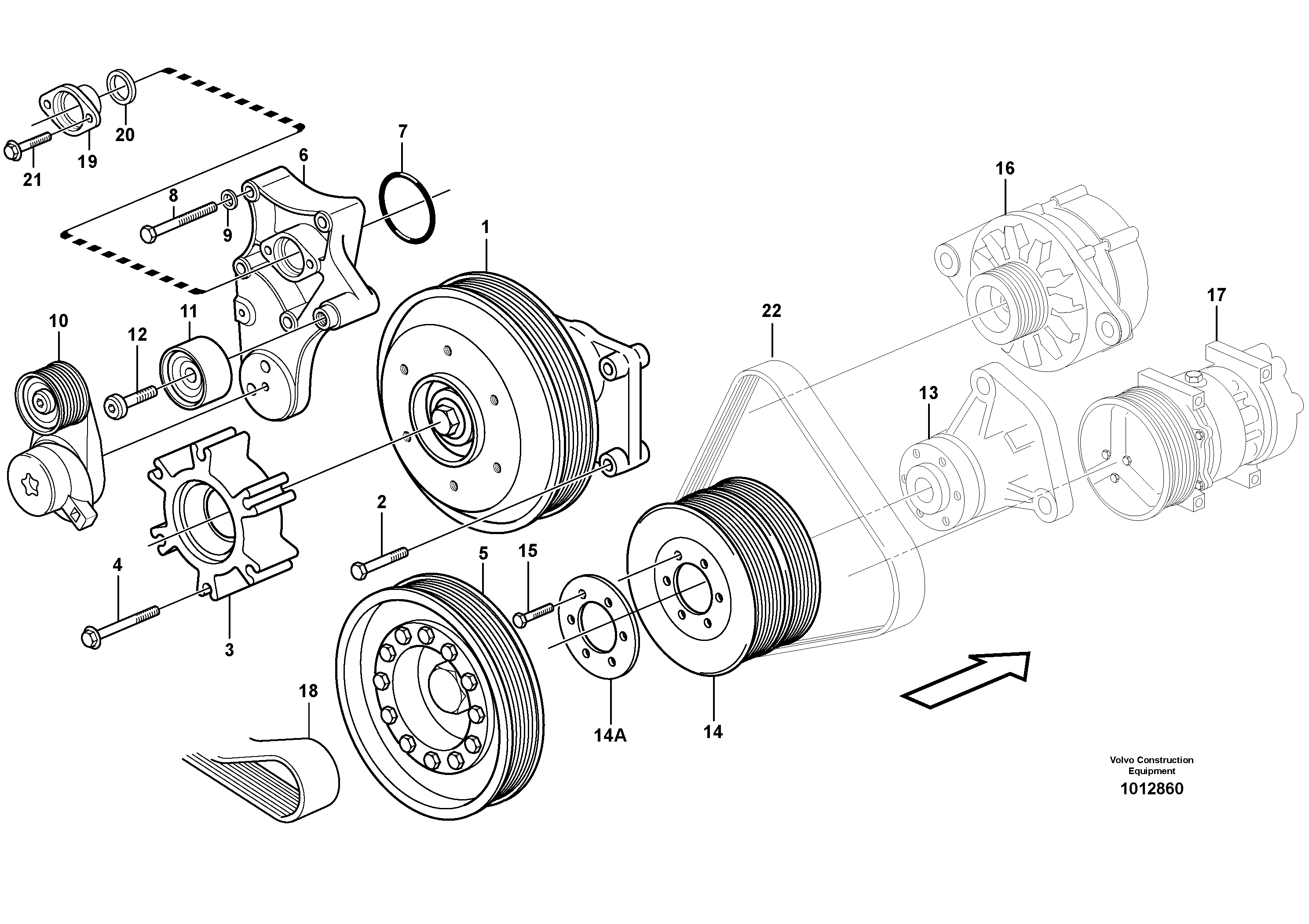 Belt transmission — volvo parts diagram