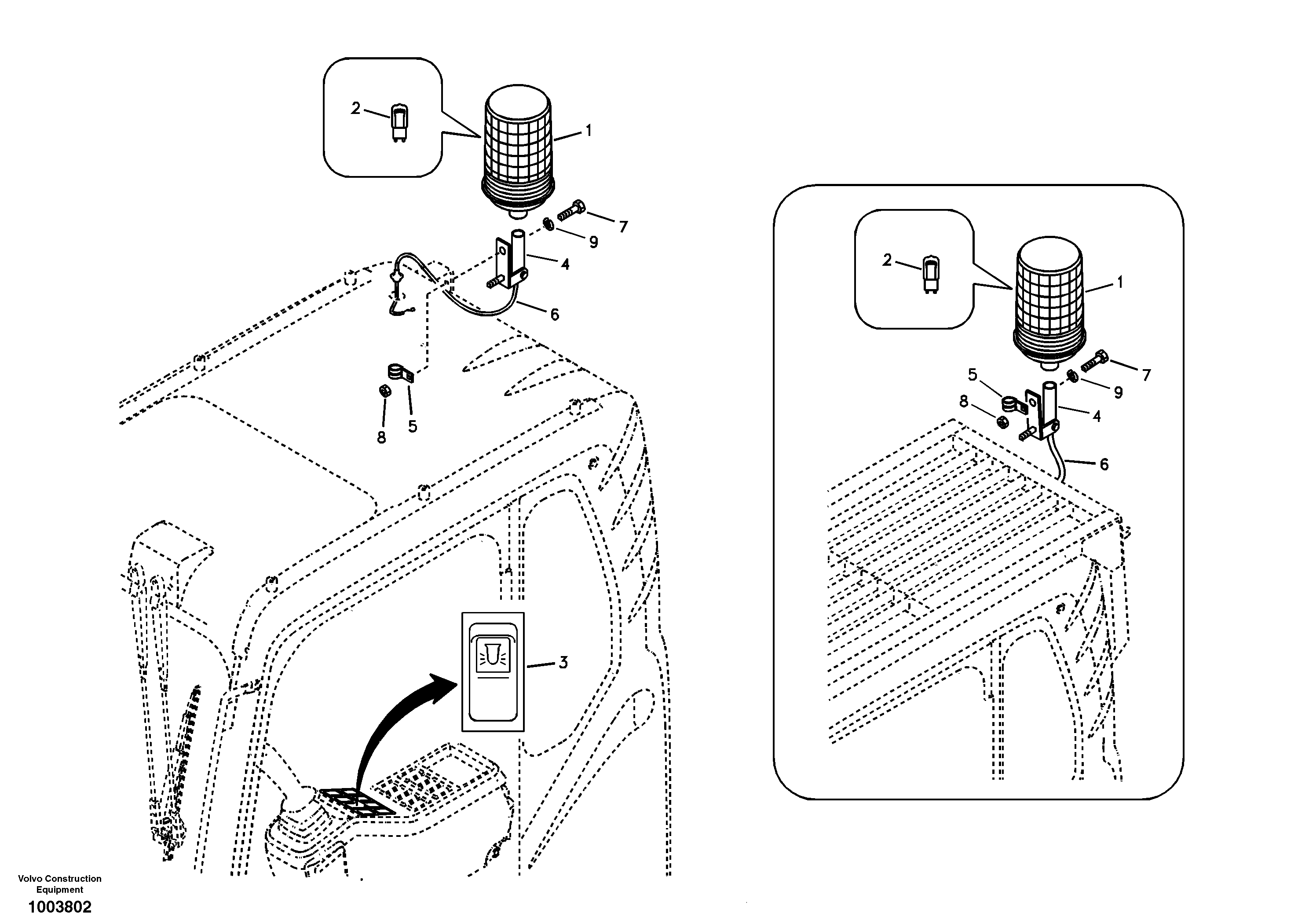 Rotating beacon — volvo parts diagram