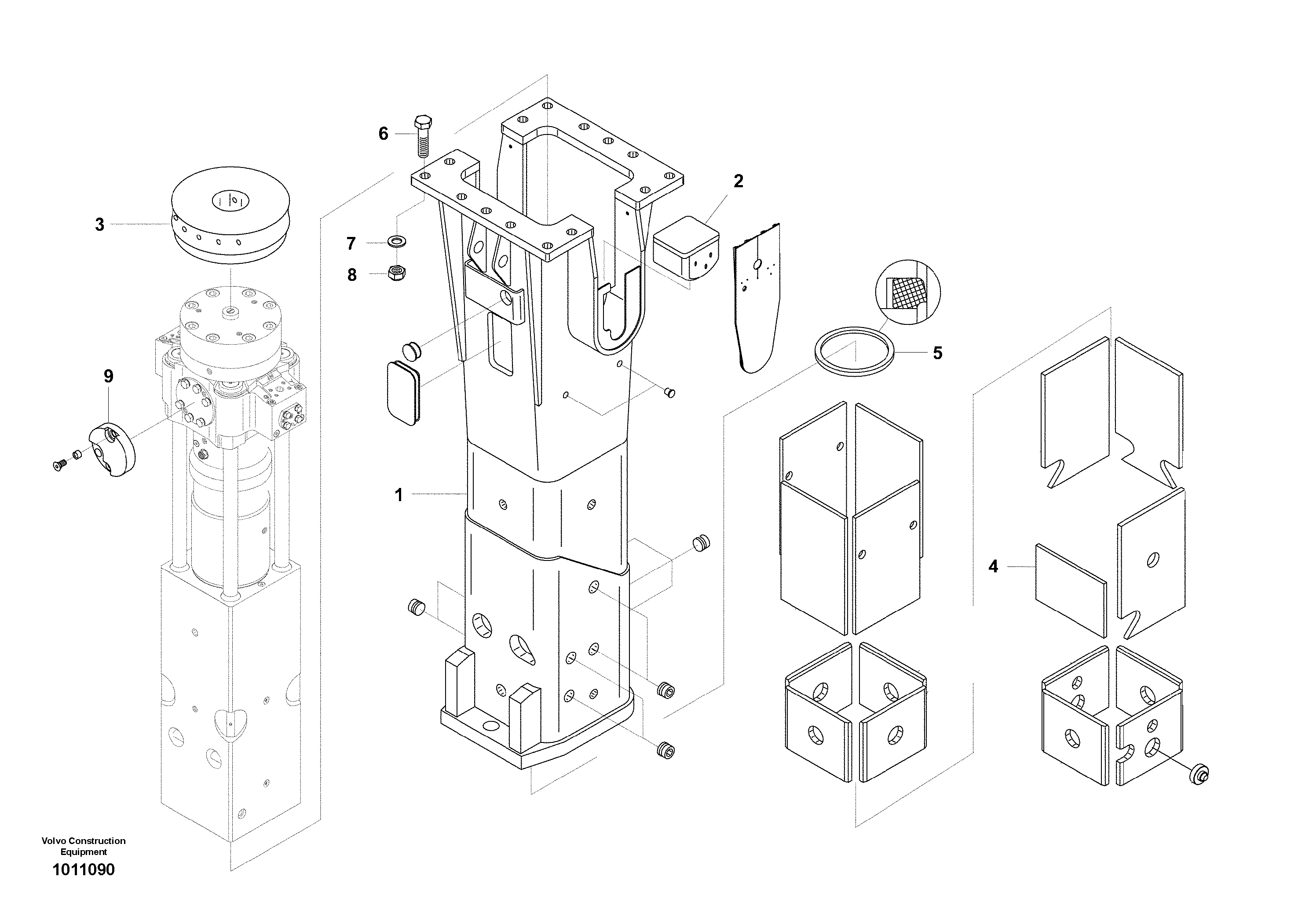 Hydraulic Hammer, Housing — volvo parts diagram