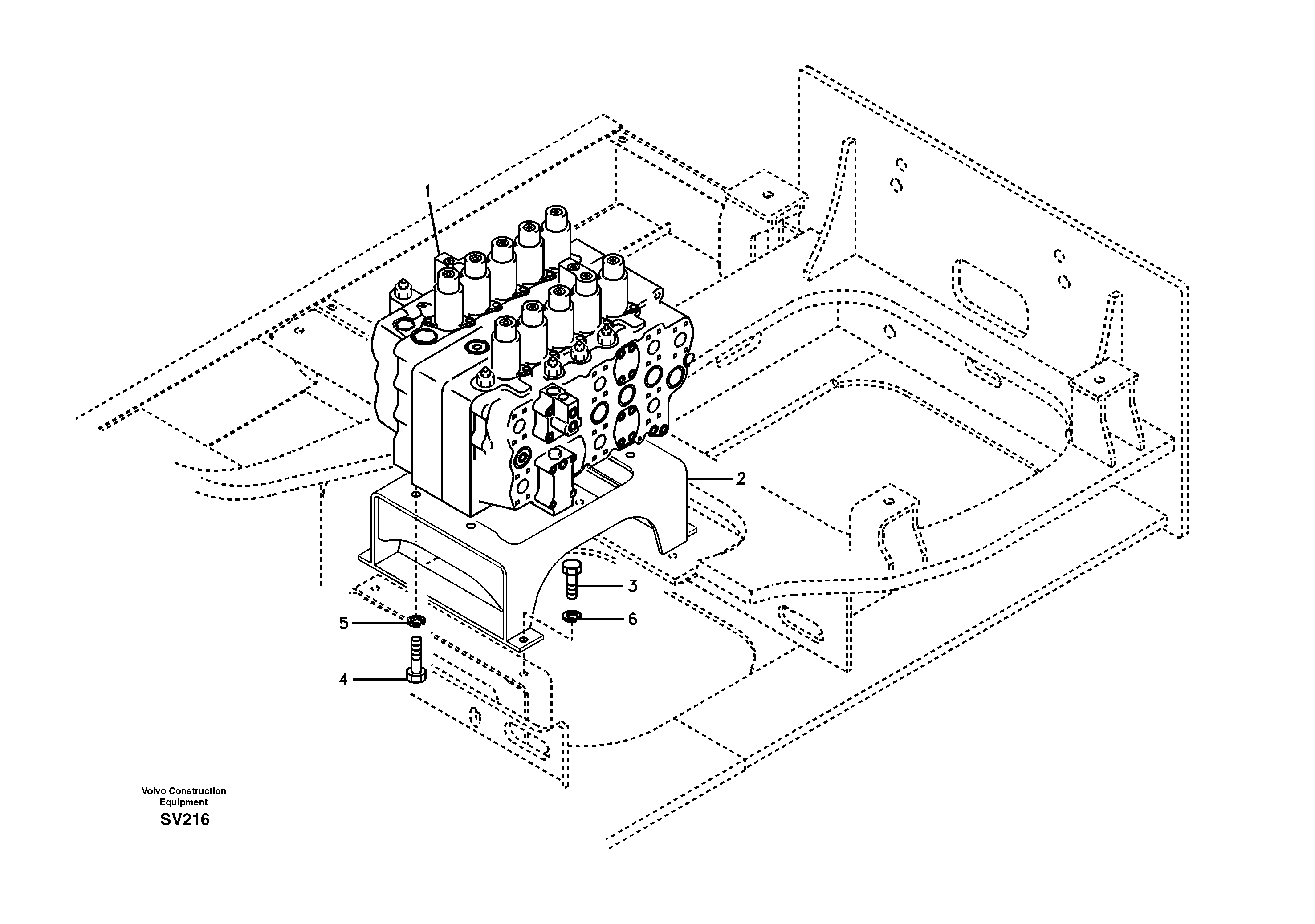 Control valve with fitting parts. — volvo parts diagram