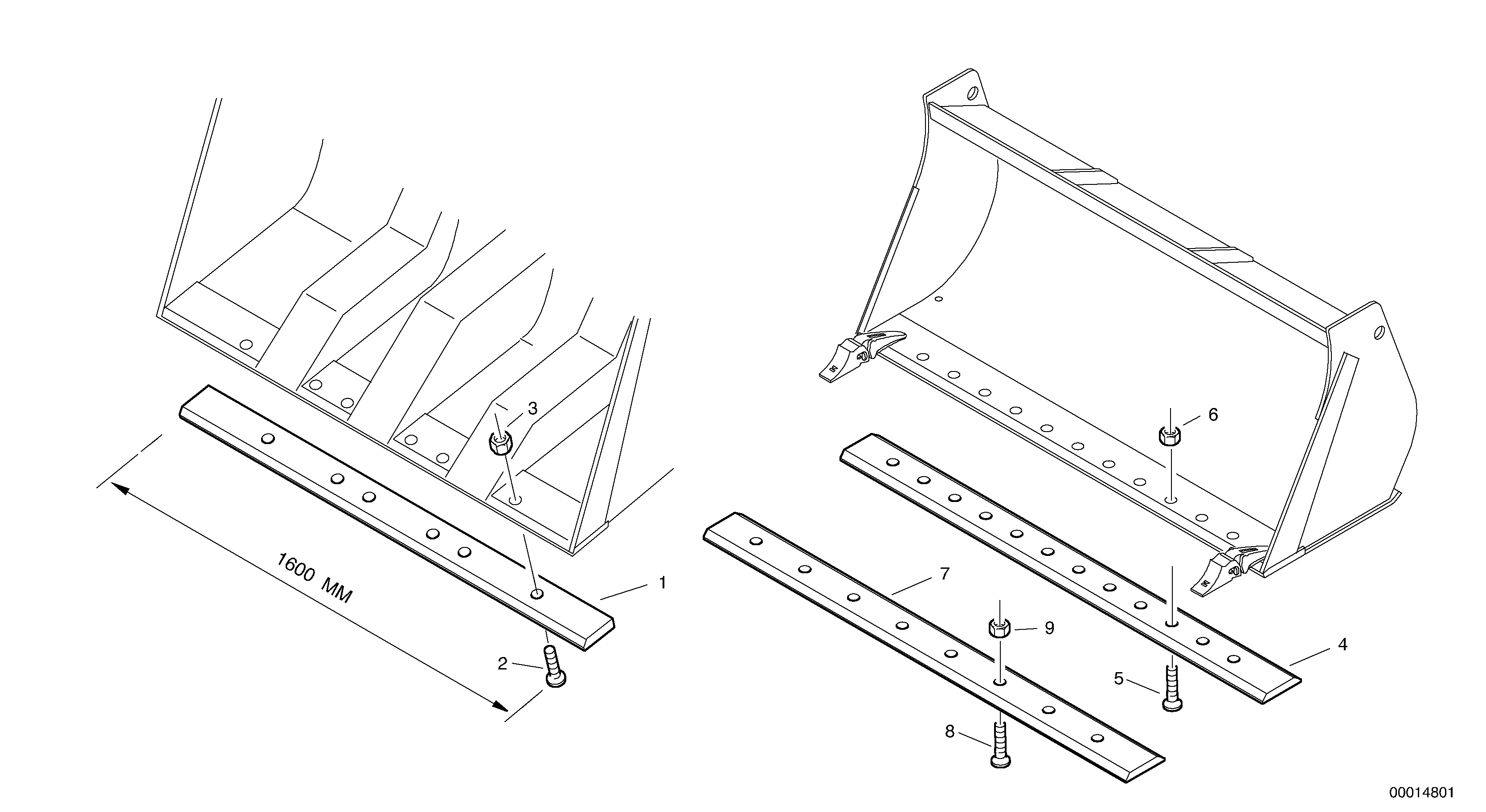 Bolt-on cutting edge — volvo parts diagram