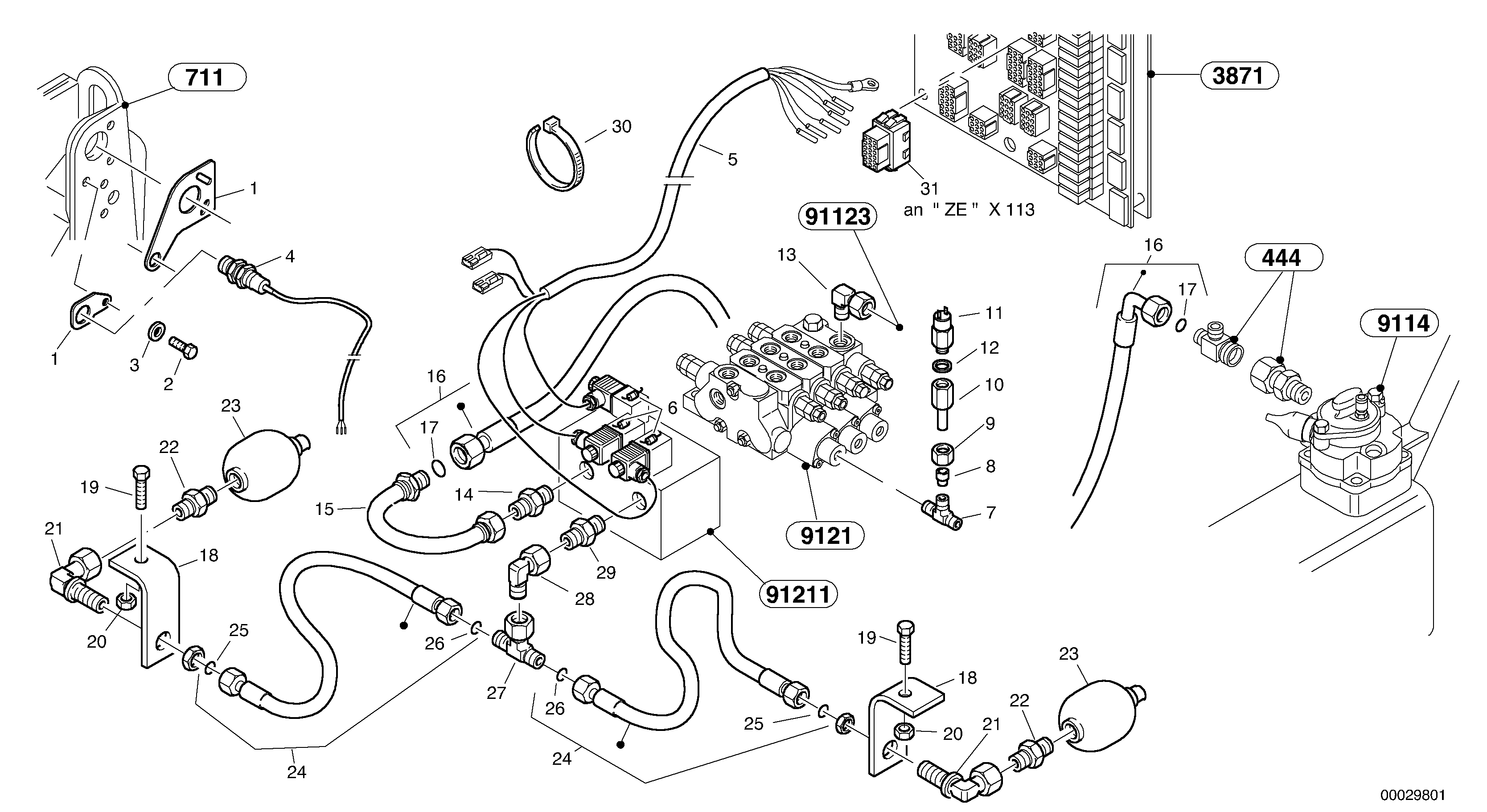 Boom suspension system (BSS) — volvo parts diagram