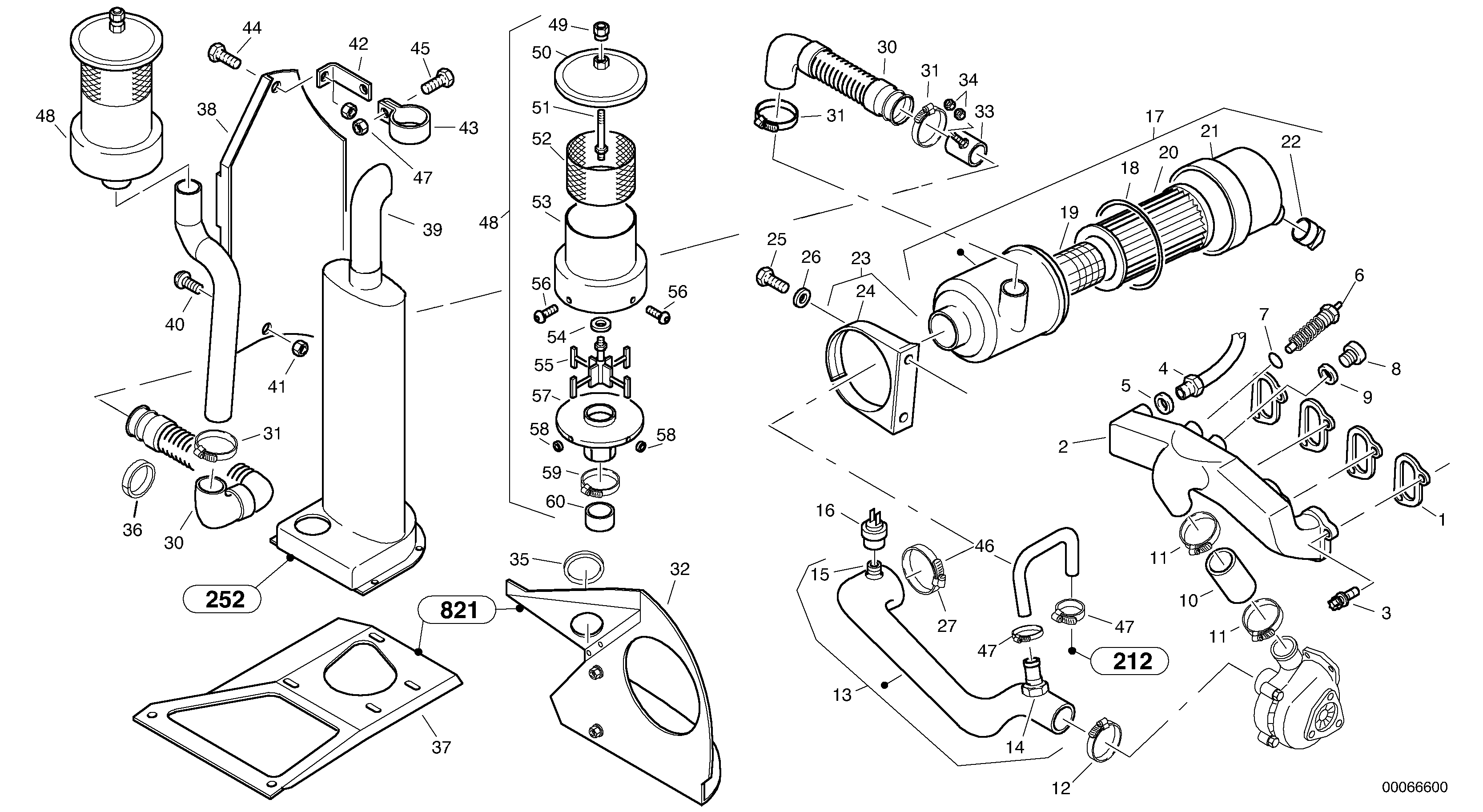 Pre-filter - Turbo II — volvo parts diagram