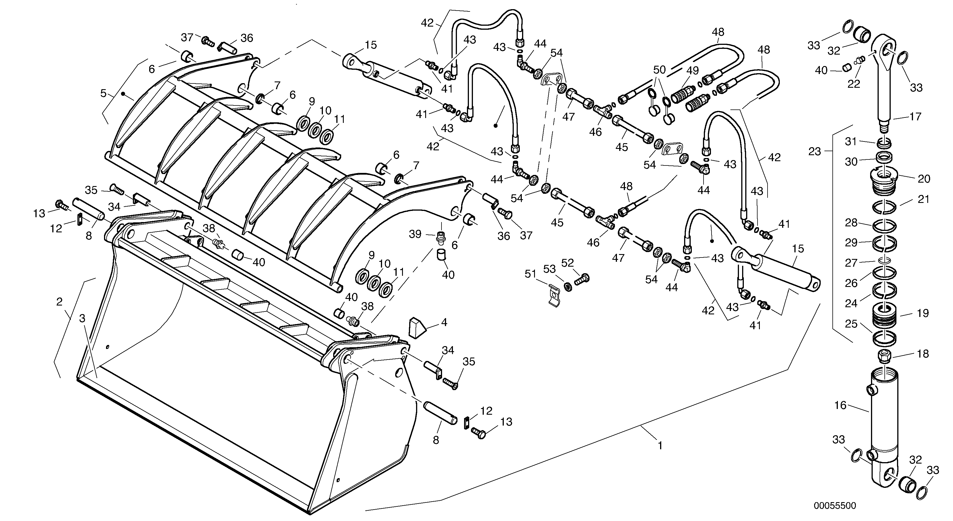 Waste grab bucket - TPZ — volvo parts diagram
