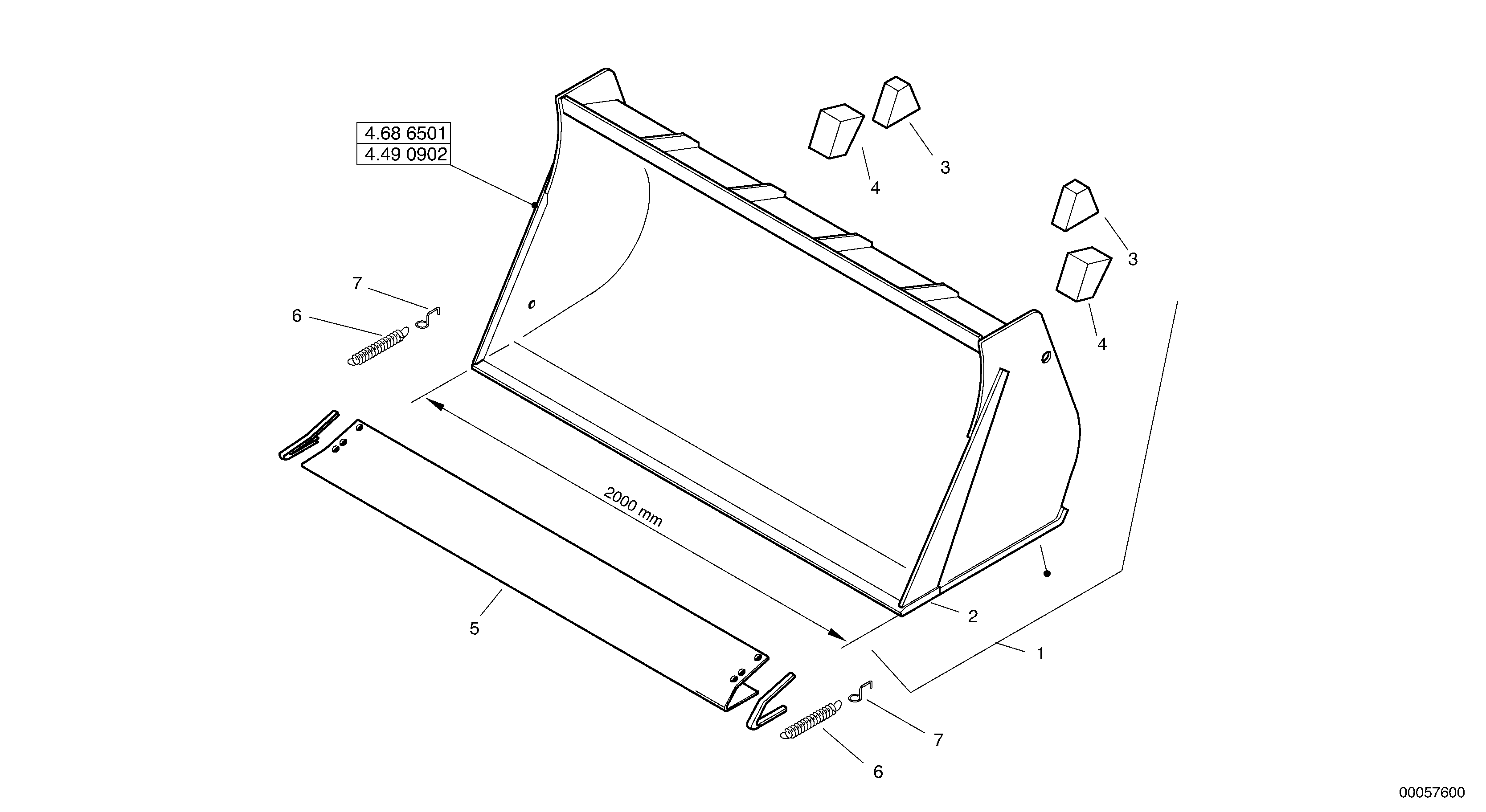 Bucket without teeth - TPZ — volvo parts diagram