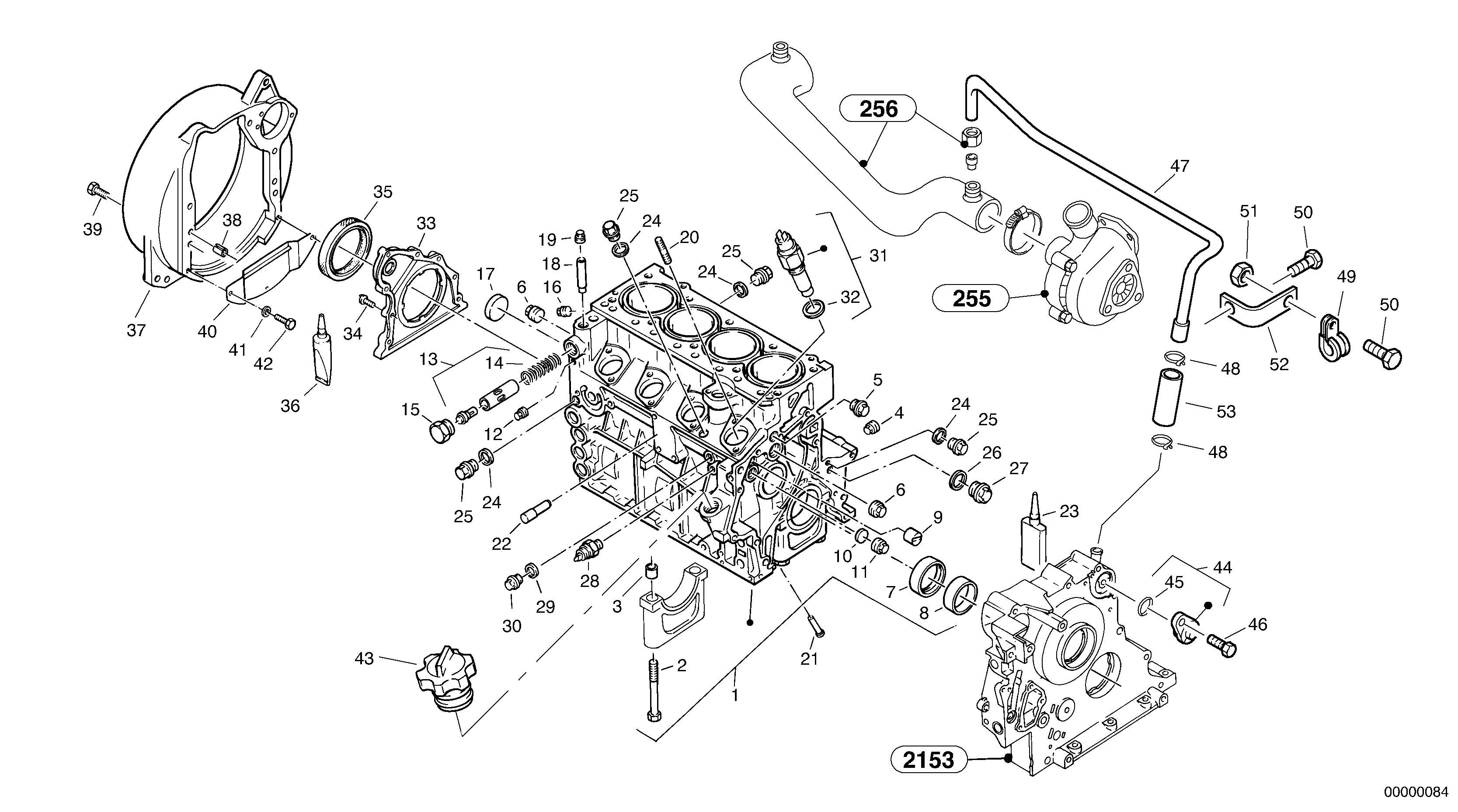 Engine casing, Ventilation — volvo parts diagram