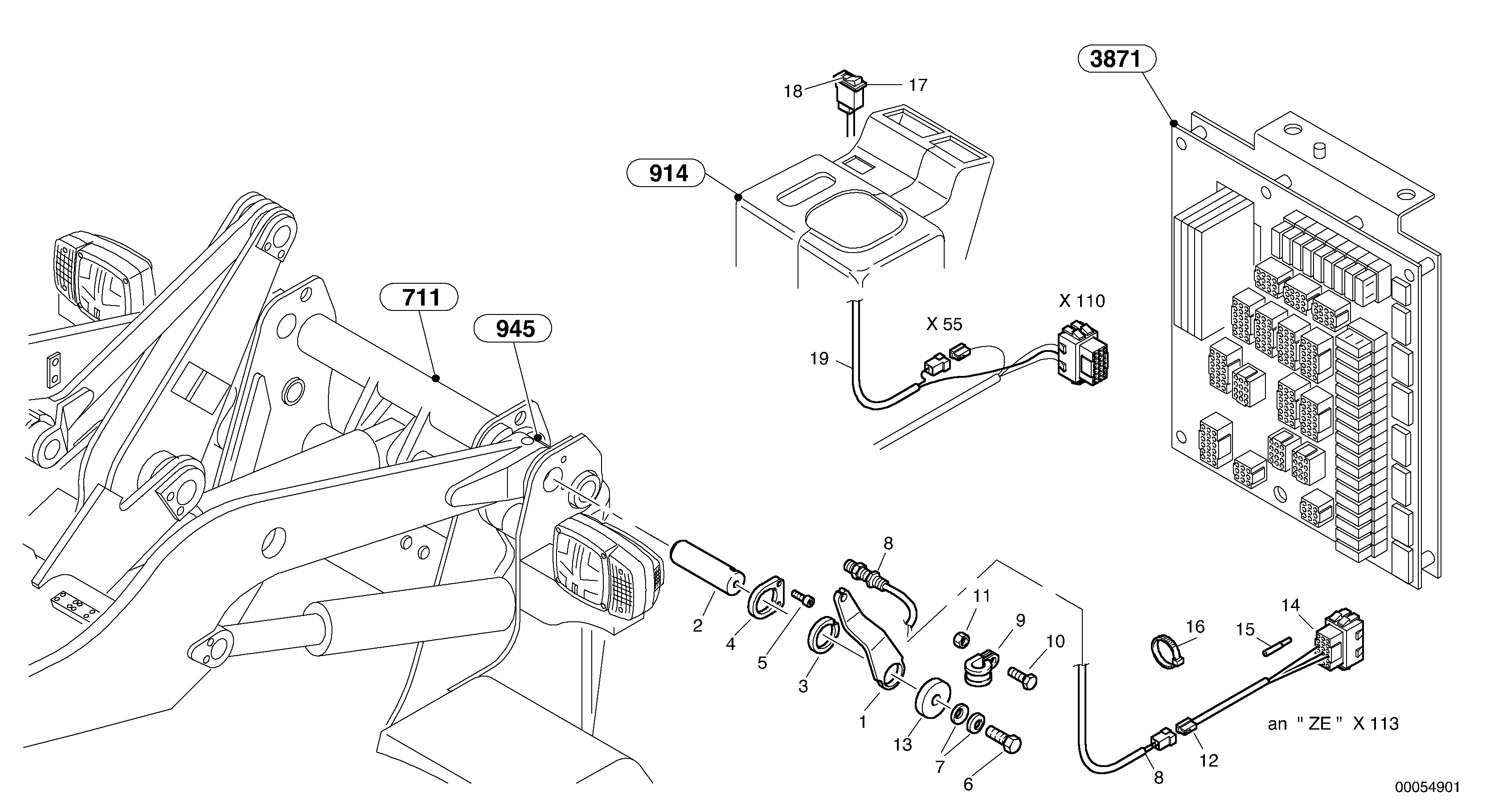 Lift end disconnection — volvo parts diagram