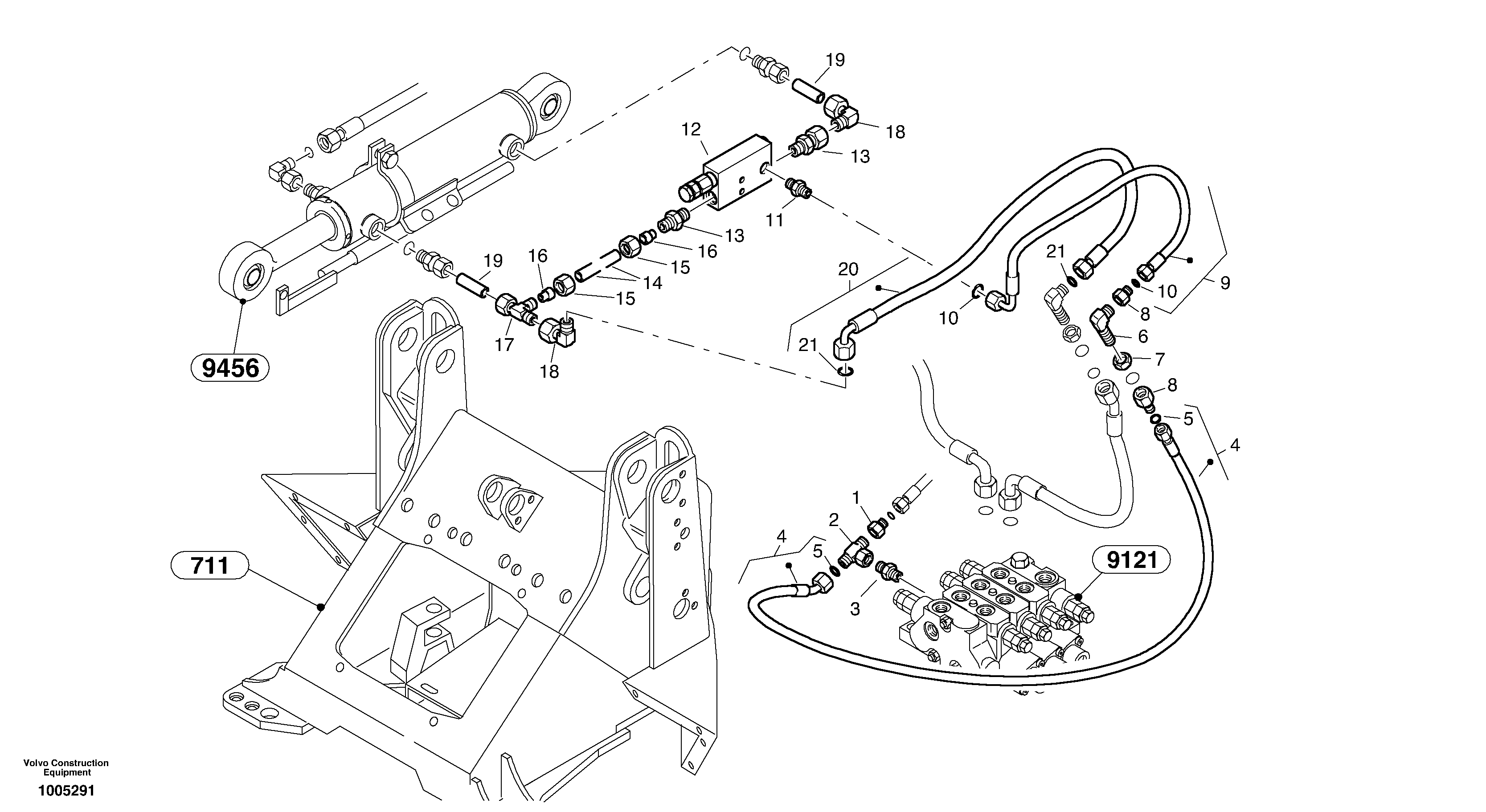 Line fracture safety - Tilt — volvo parts diagram
