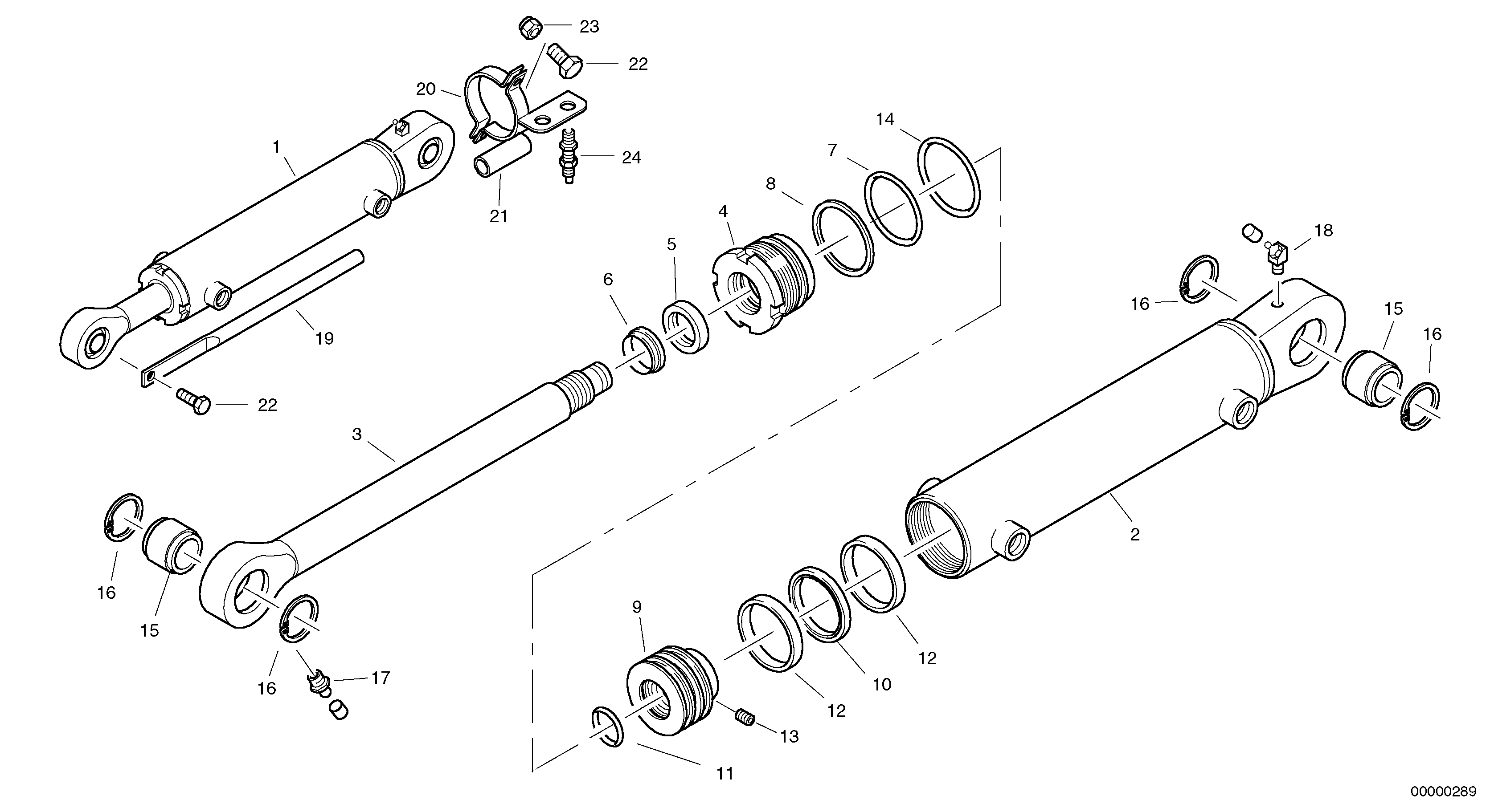 Tilt cylinder — volvo parts diagram