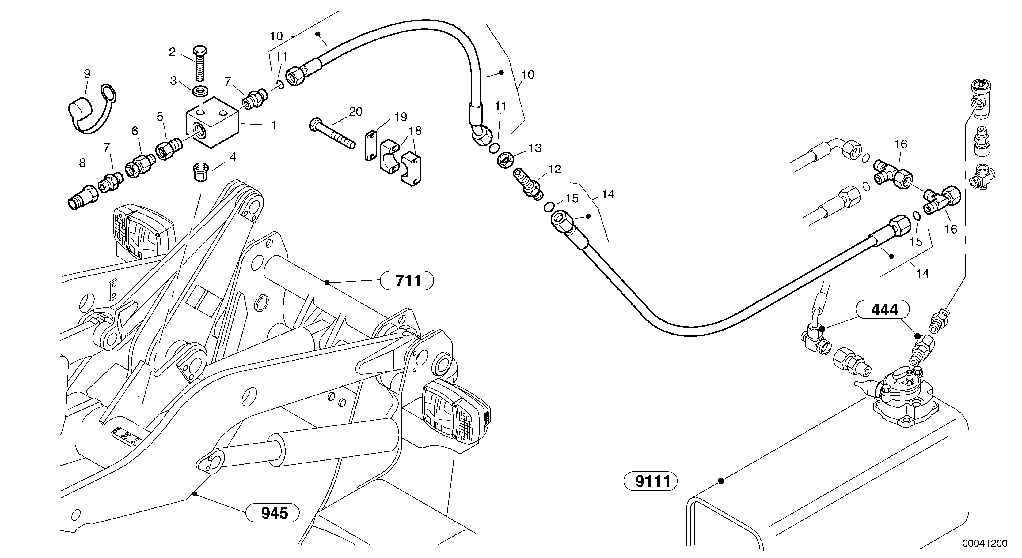 Leakage line - Option — volvo parts diagram