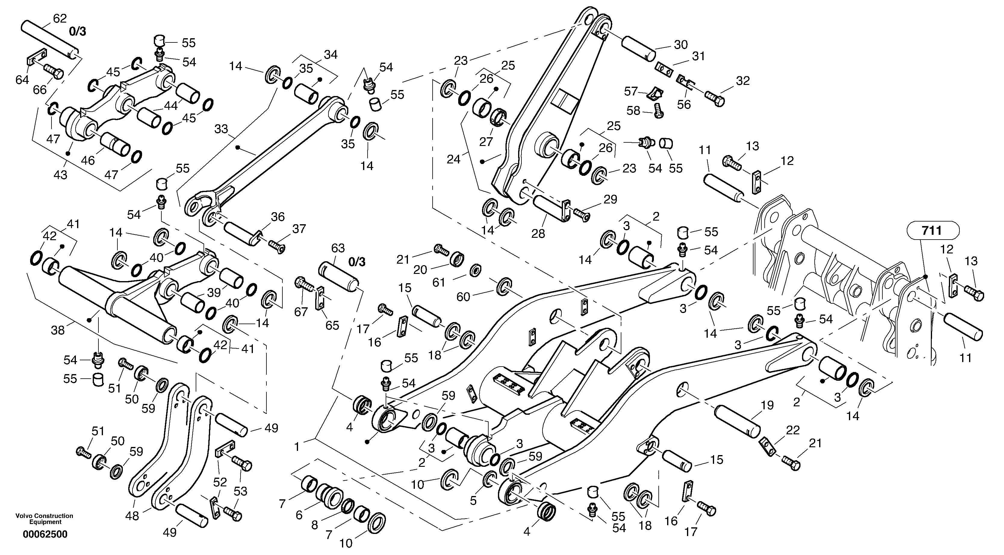 Lift frame — volvo parts diagram