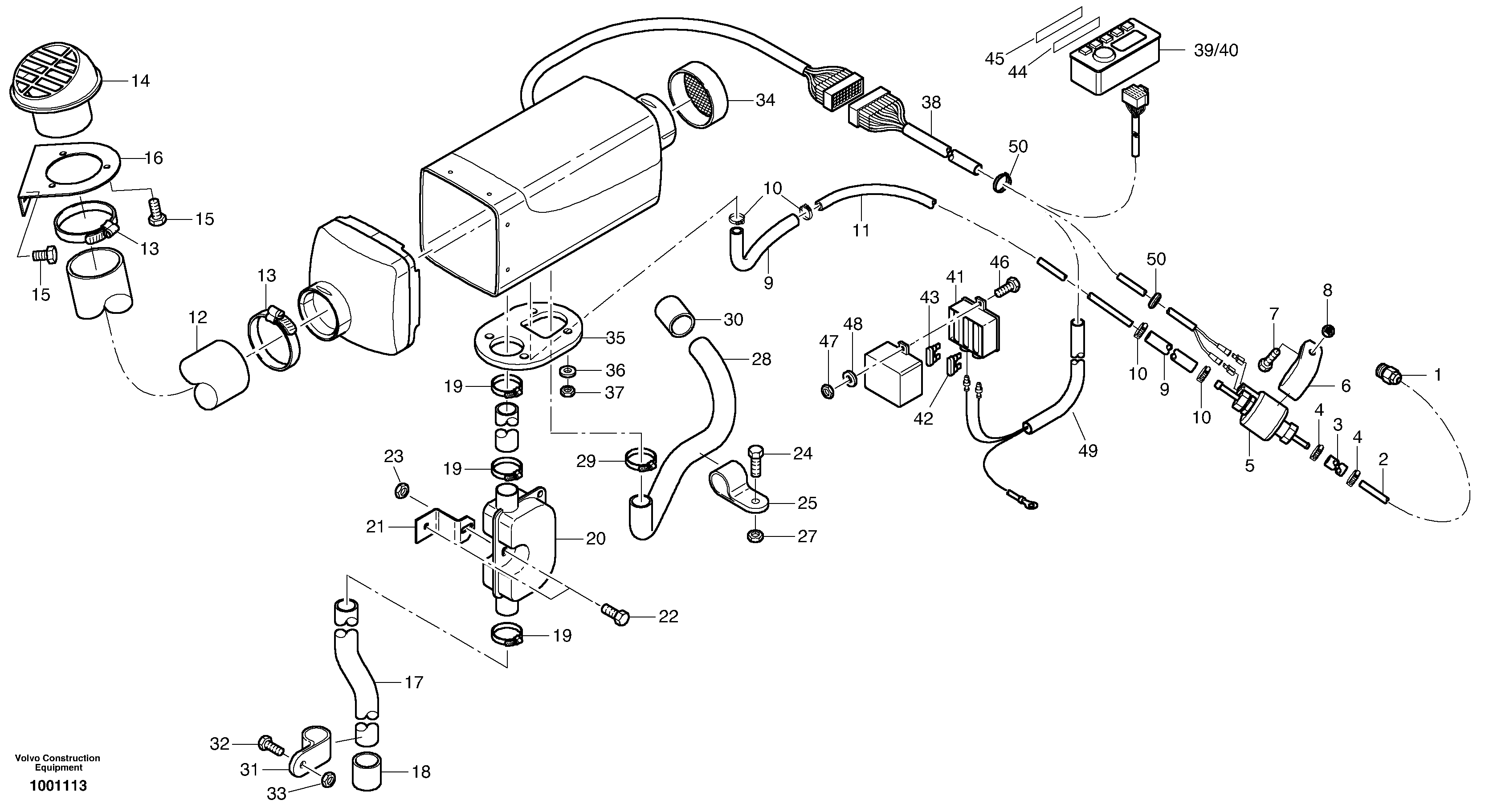 Heater - Assembly, D2 — volvo parts diagram