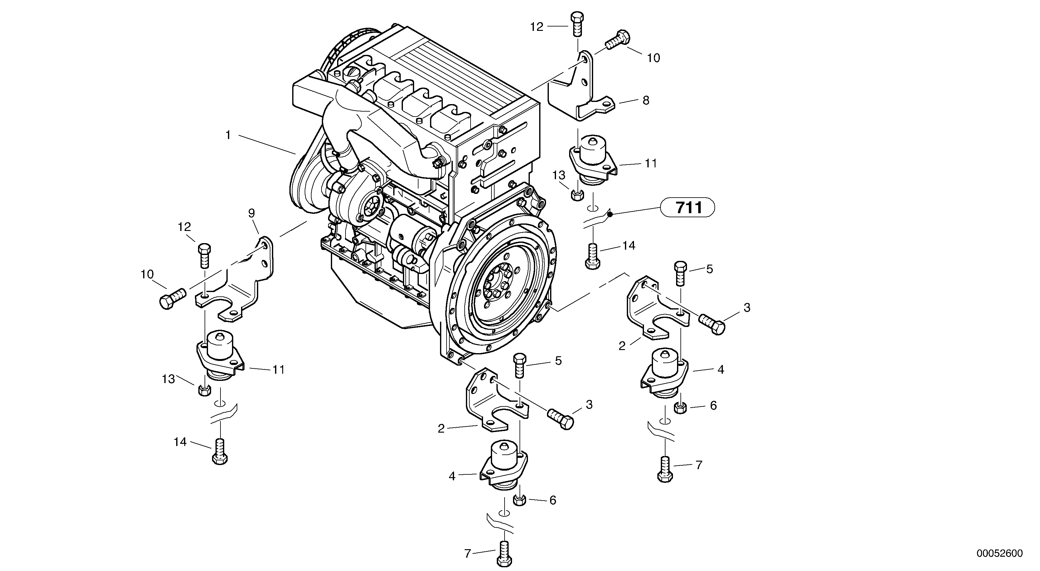Engine assy — volvo parts diagram